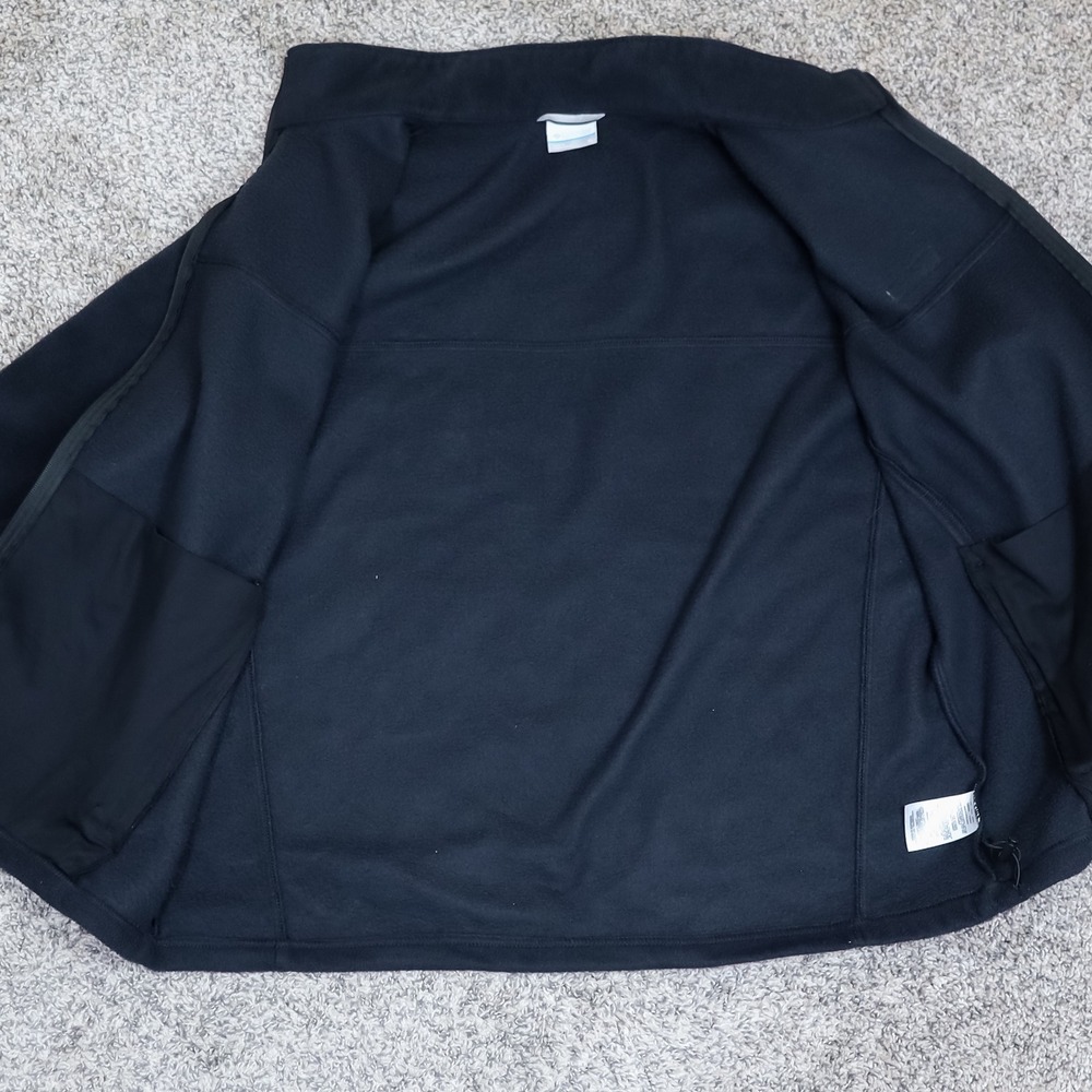 Columbia Fleece Jacket Mens XL Black Full Zip Mock Neck XM6354 Outdoor Soft - Picture 6 of 11
